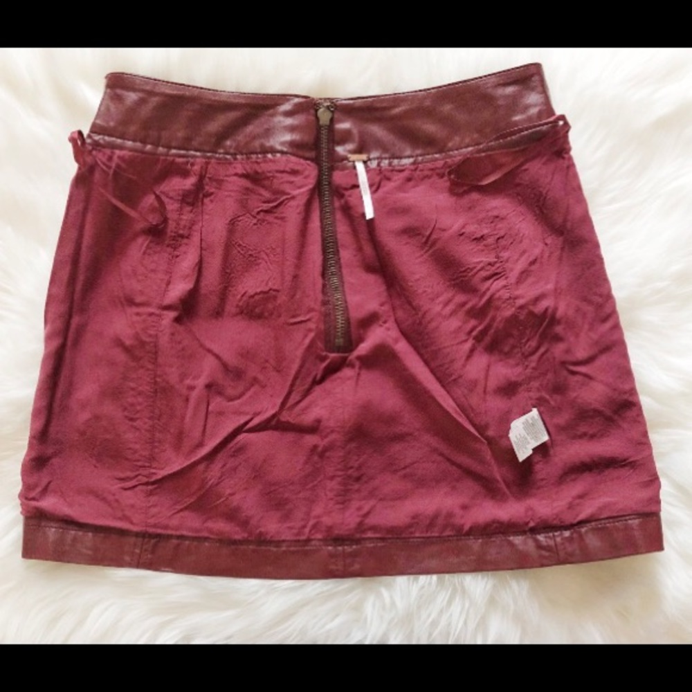 Free People Zip Vegan Leather Mini Skirt - Picture 4 of 10